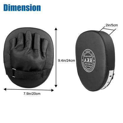 2Pcs Boxing Mitts,  MMA Punching Boxing Training Hand Pads PU Leather Punching Kicking Palm Pads Training Boxing Target Pad, Ideal for Karate, Muay Thai Kick, Sparring