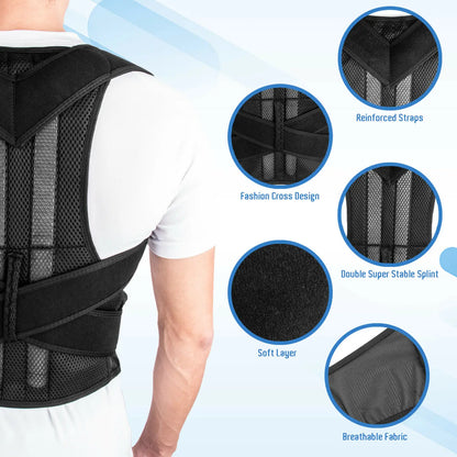 Adjustable Posture Corrector Back Support Shoulder Back Brace Posture Correction Spine Posture Corrector Postural Fixer Tape