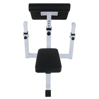 Adjustable Preacher Curl Bench Bicep Curl Weight Bench Max.550Lbs Home Gym Fitness Equipment